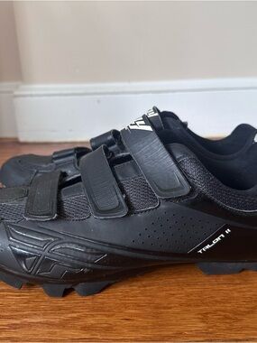 Fly Racing Talon II Men's 10.5 EU 44 Black Clipless Cycling Shoes SPD MTB BMX